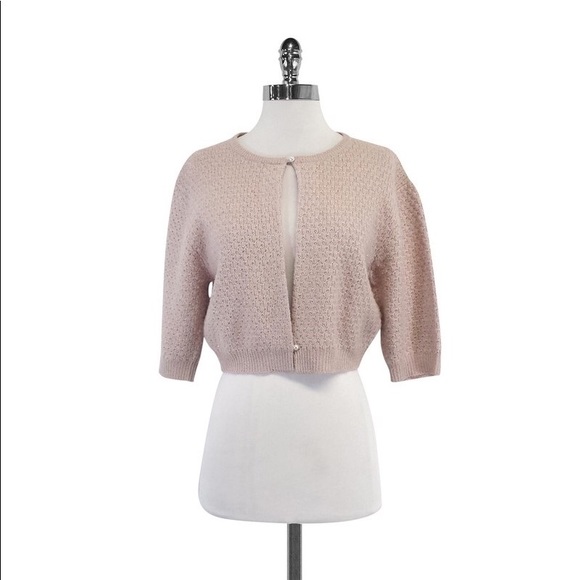 Marc Jacobs Sweaters - Marc Jacobs Cropped Pale Pink Cardigan